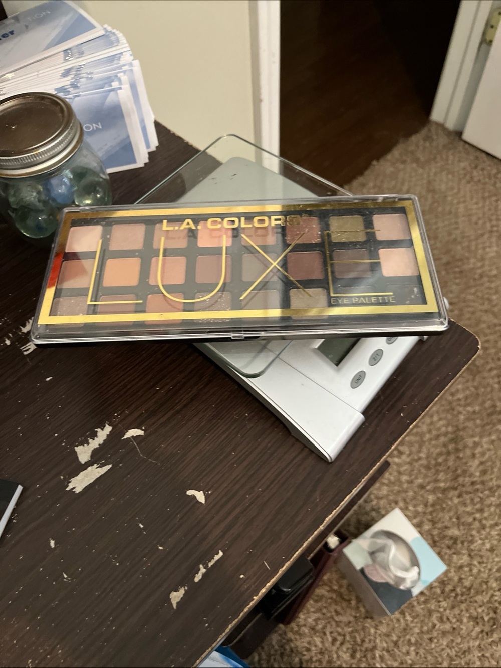 L.A. Colors LUX Eyeshadow Palette - Warm Browns, Golds, Creams